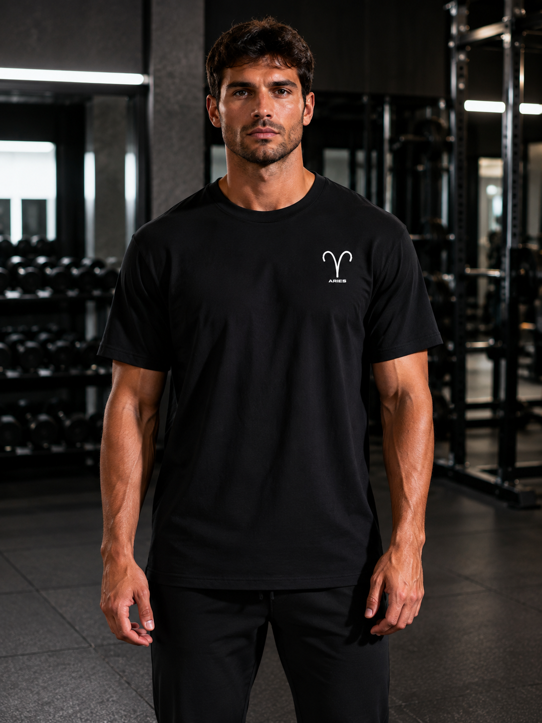 Aries Zodiac Performance Tee | Premium Athletic Gymwear | Zodiac Café