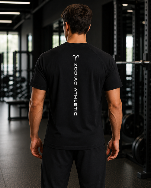 Aries Zodiac Performance Tee | Premium Athletic Gymwear | Zodiac Café