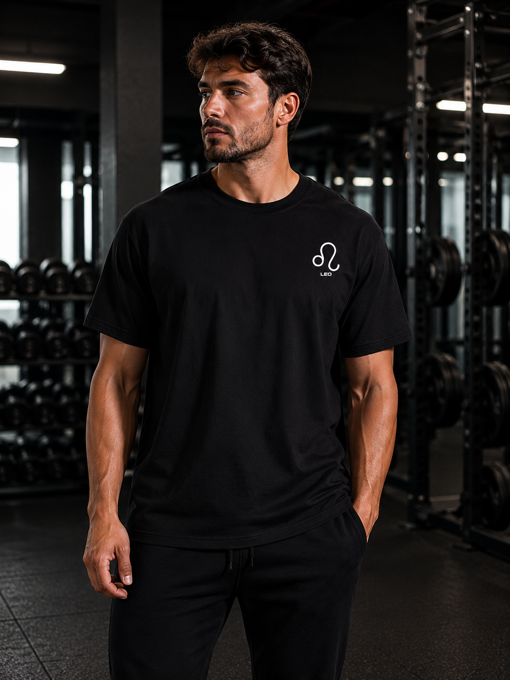 Leo Zodiac Performance Tee | Premium Athletic Gymwear | Zodiac Café