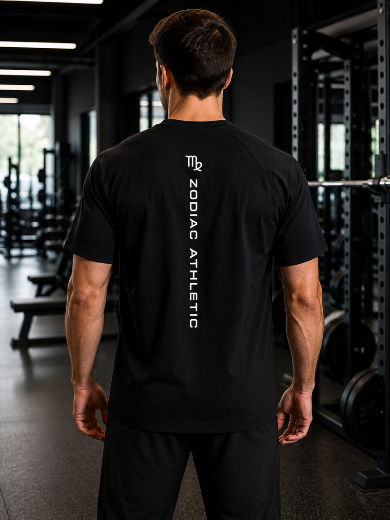 Virgo Zodiac Performance Tee | Premium Athletic Gymwear | Zodiac Café