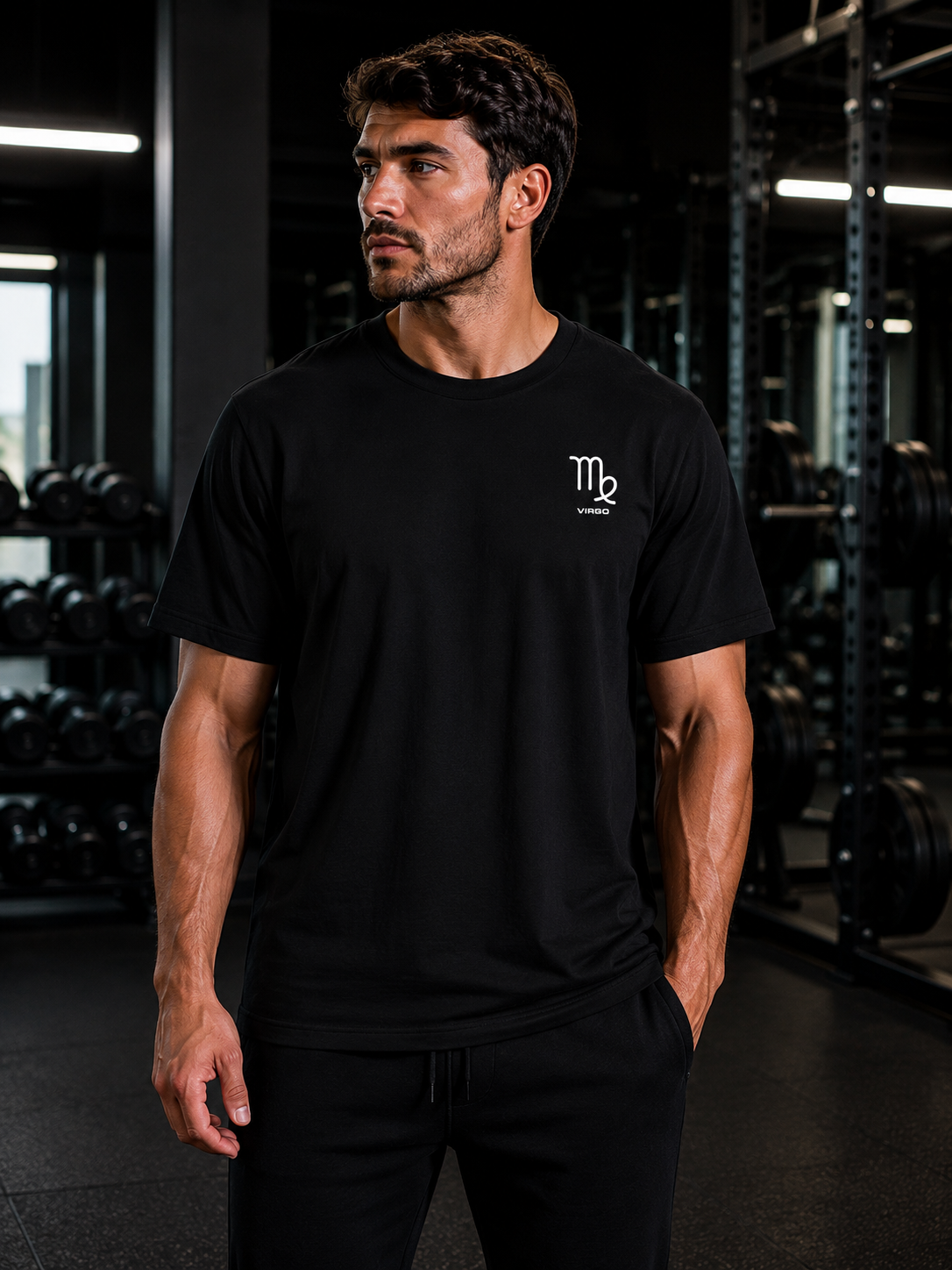 Virgo Zodiac Performance Tee | Premium Athletic Gymwear | Zodiac Café