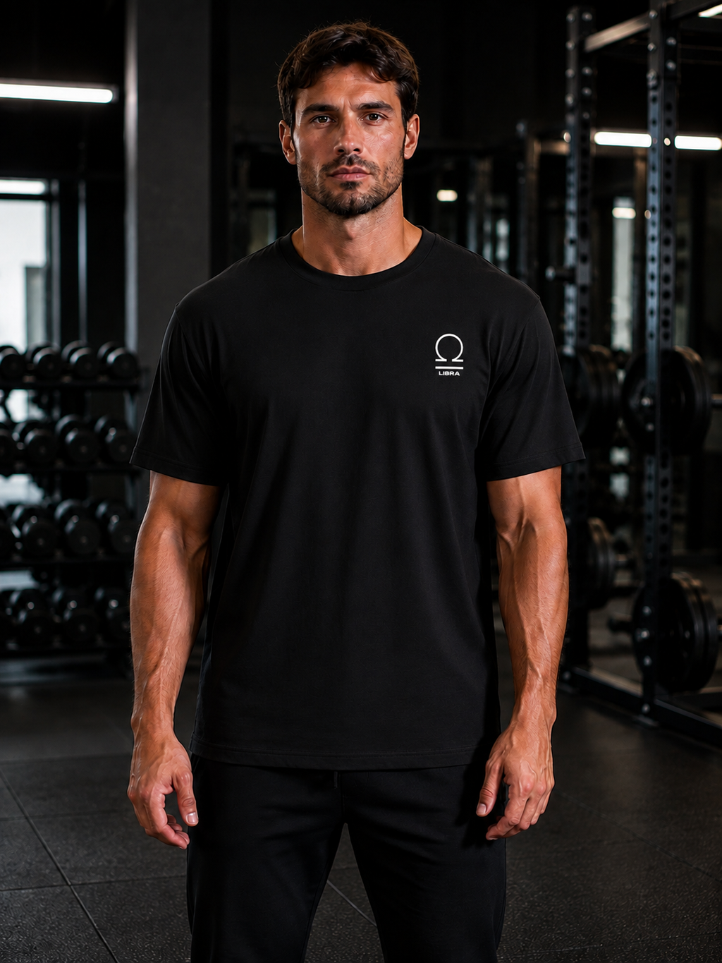 Libra Zodiac Performance Tee | Premium Athletic Gymwear | Zodiac Café