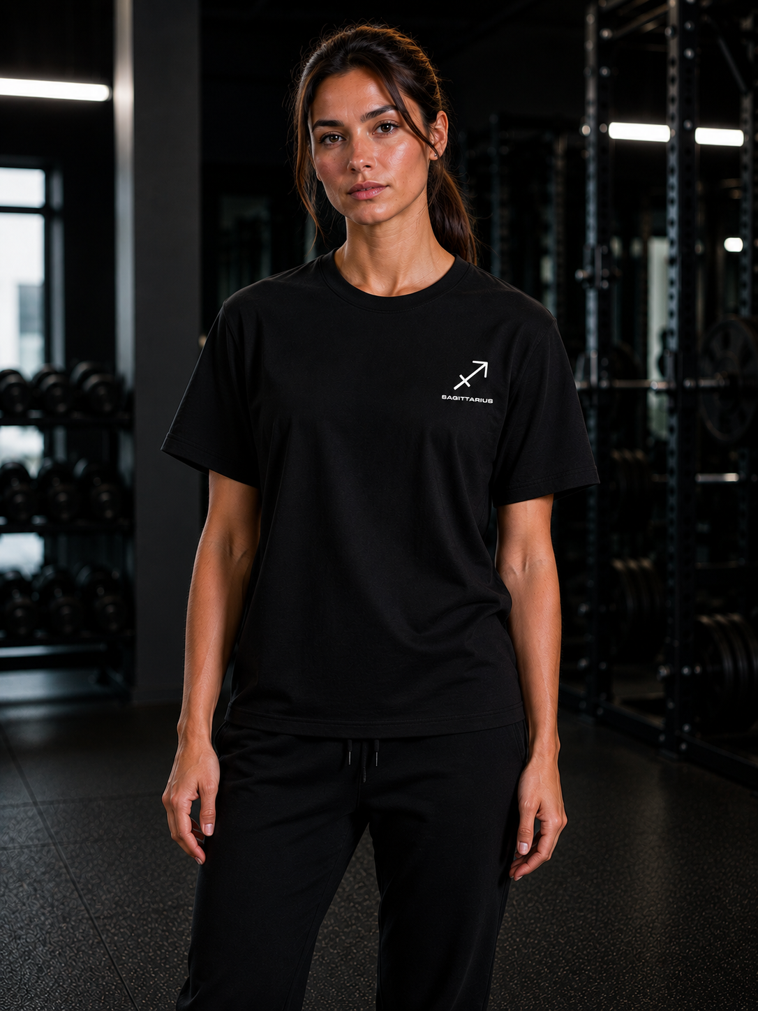 Sagittarius Zodiac Performance Tee | Premium Athletic Gymwear | Zodiac Café