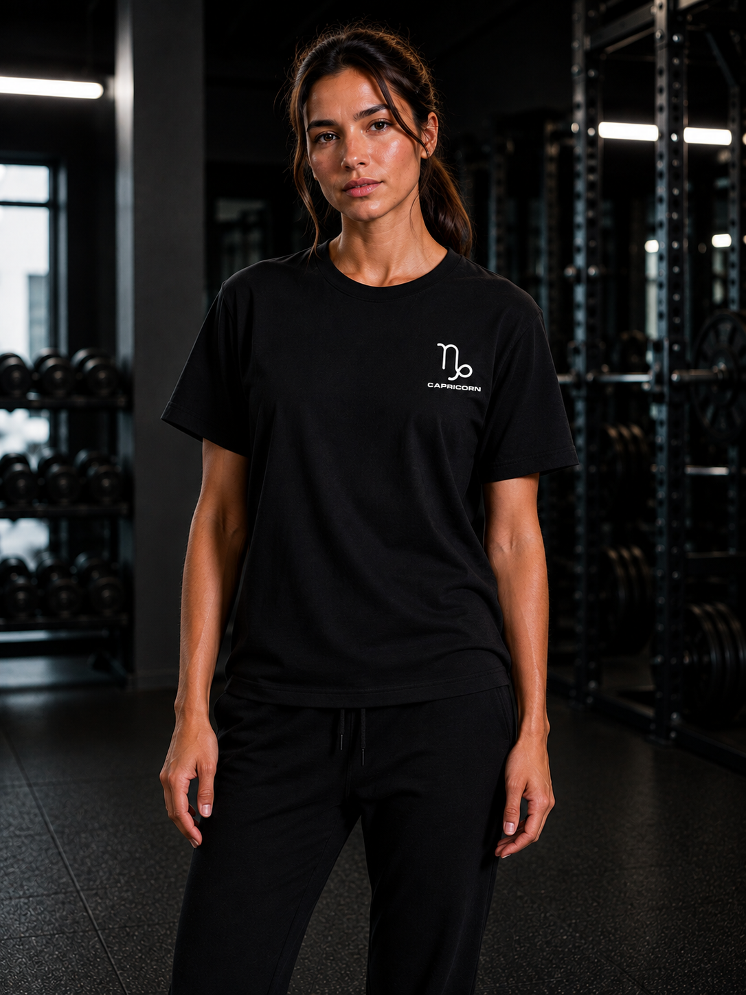 Capricorn Zodiac Performance Tee | Premium Athletic Gymwear | Zodiac Café